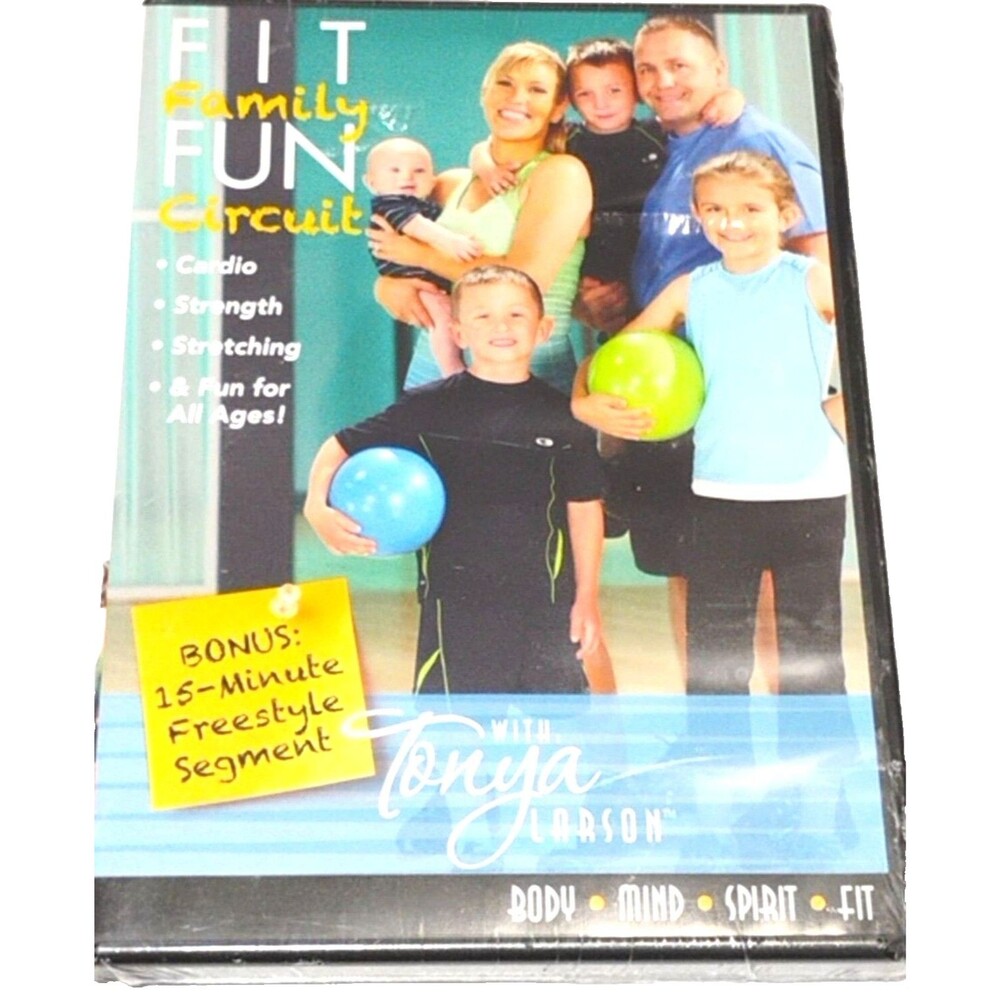 fit family fun circuit dvd tonya larson workout fitness kids exercise 15 min bon